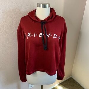 Friends Cropped Hoodie Size Large